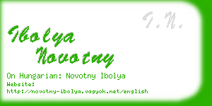 ibolya novotny business card